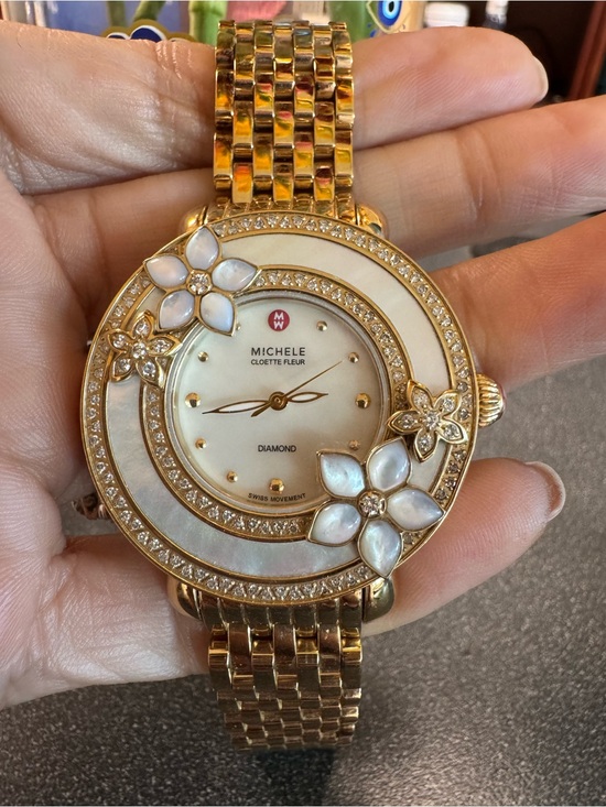 Michele Accessories - Michele Cloette Fleur Diamond Watch Limited Edition #0004/1000 – Box Extra Links